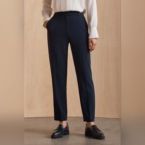 The FOLD Clever Tavira Crepe Slim Leg Navy Blue Dress Pants Size 4